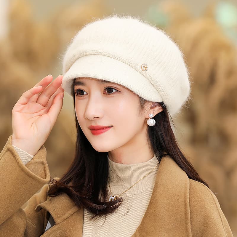 ふんわりあったかニットキャスケット