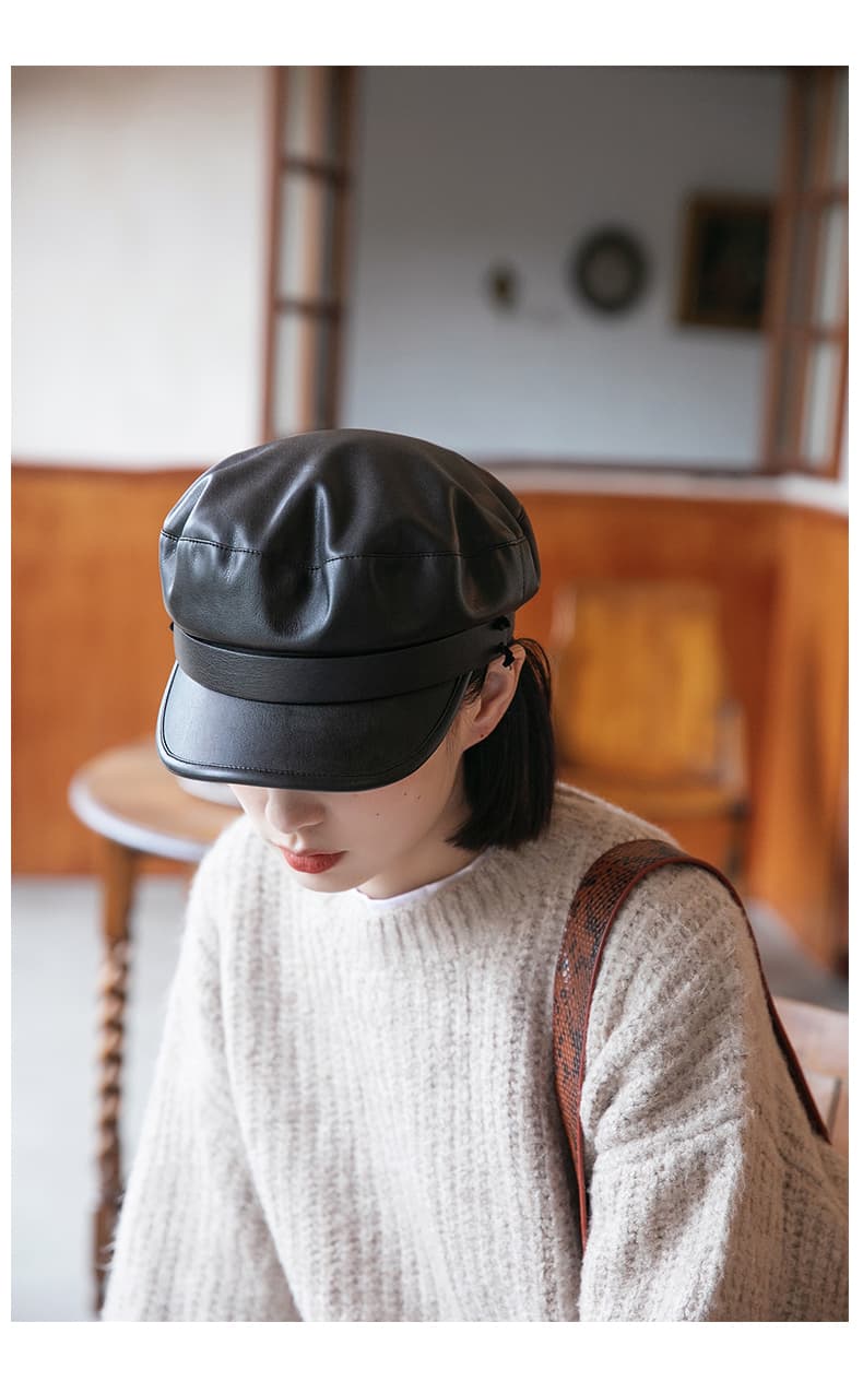 キャスケット 職人仕立て本革マリンキャスケット