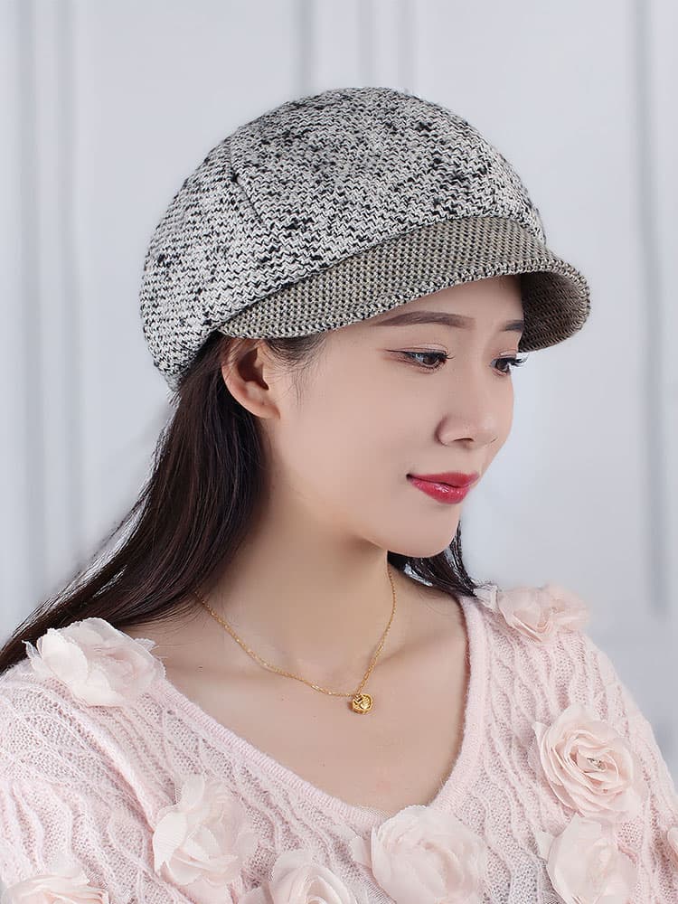 キャスケット 古典風情ツイードキャスケット