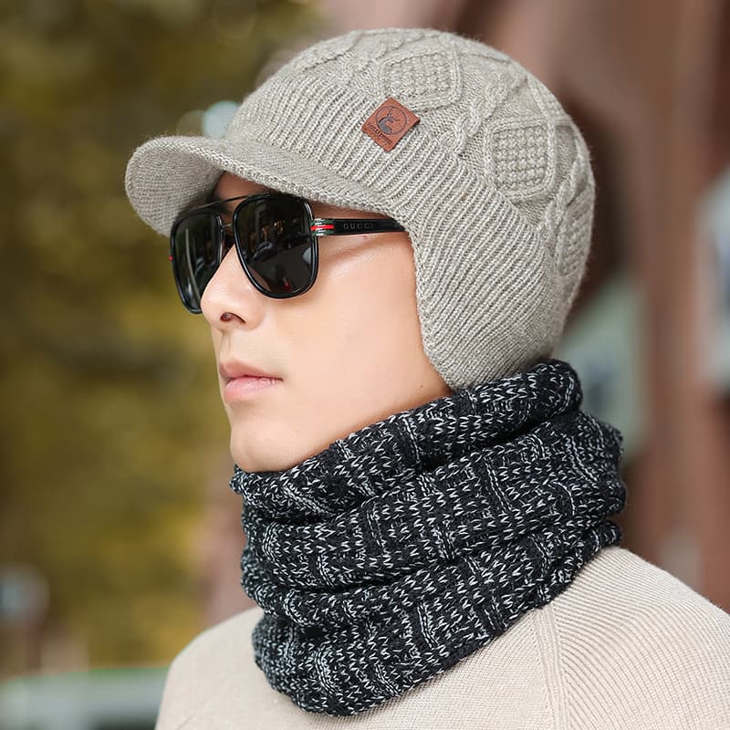あったか二重編みキャスケット