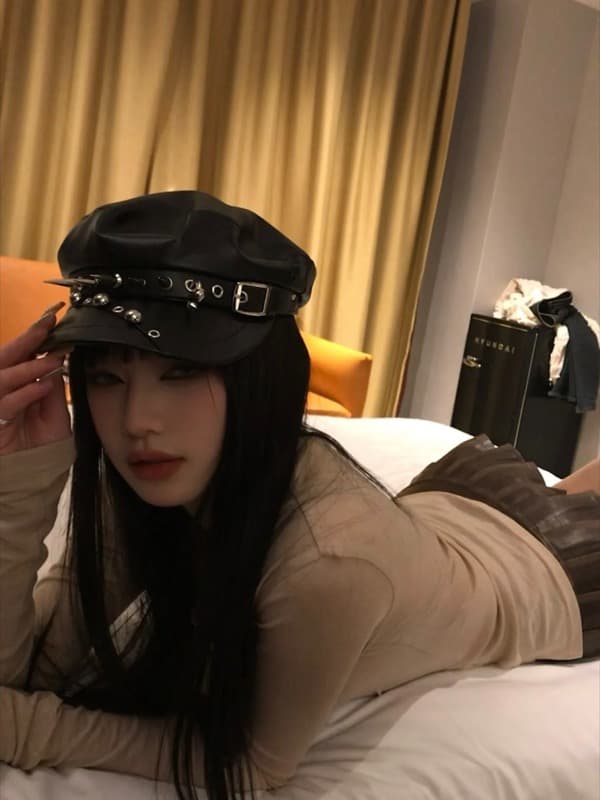 レザーキャスケット 上質帽子 レディース お出かけ用